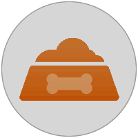 prato de comida para cachorro com desenho de um osso